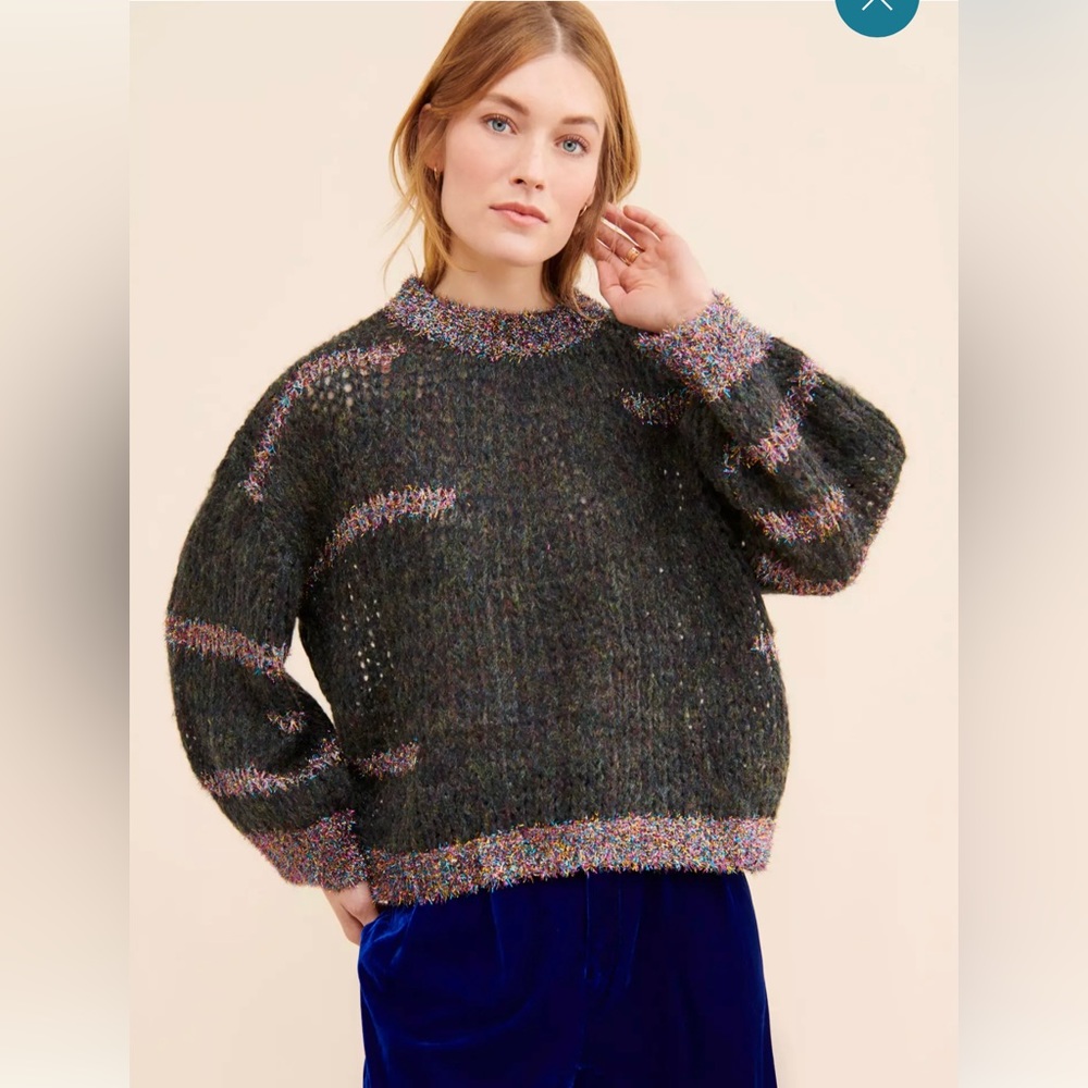 Raga Anthropologie Janet Tinsel Sweater (Size S)